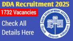 DDA Recruitment 2025 1732 Vacancies