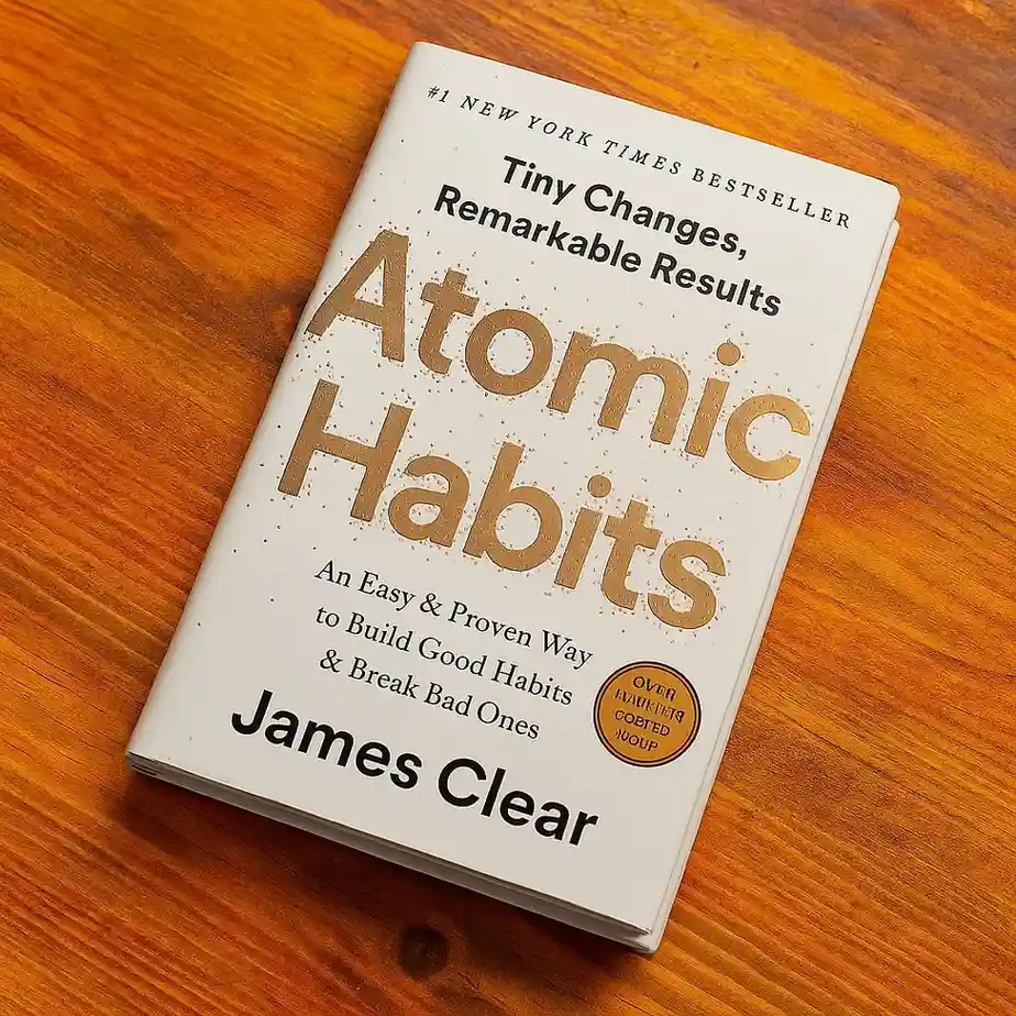 Atomic Habits book cover – featured in list of best motivational books for self-improvement and success.