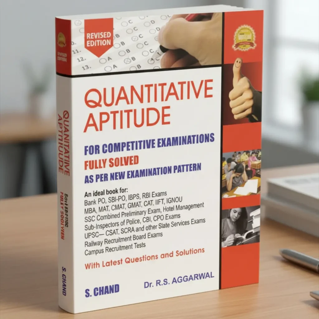 best books for any competitive exsms- Quantitative Aptitude for Competitive Examinations by R.S. Aggarwal 