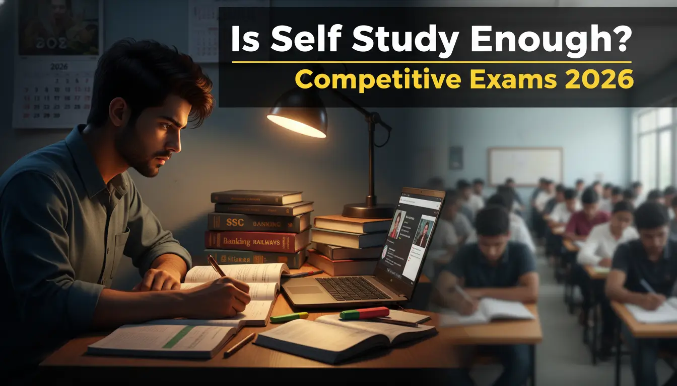 Is self study enough for competitive exams in 2026?